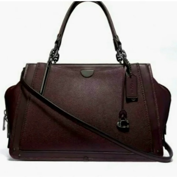Coach Dreamer Pebble Leather 36 Satchel - Picture 1 of 9